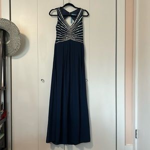 Blue starburst dress